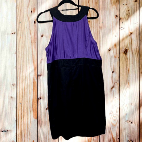 She's Cool Black and Purple Dress. Size L - Picture 2 of 4